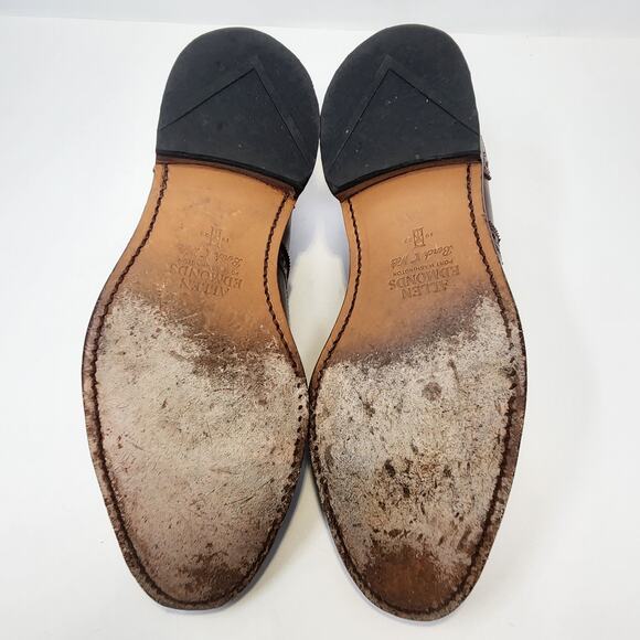 Allen Edmonds Men Strand Walnut Brown Oxford Dress Shoes Size 9.5 D Cap Toe - Picture 8 of 8